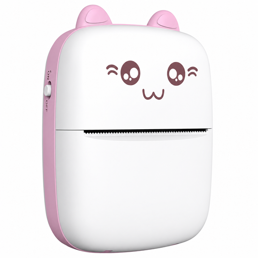 GlowPak™ Cute Cat Mini Thermal Printer — Wireless & Portable