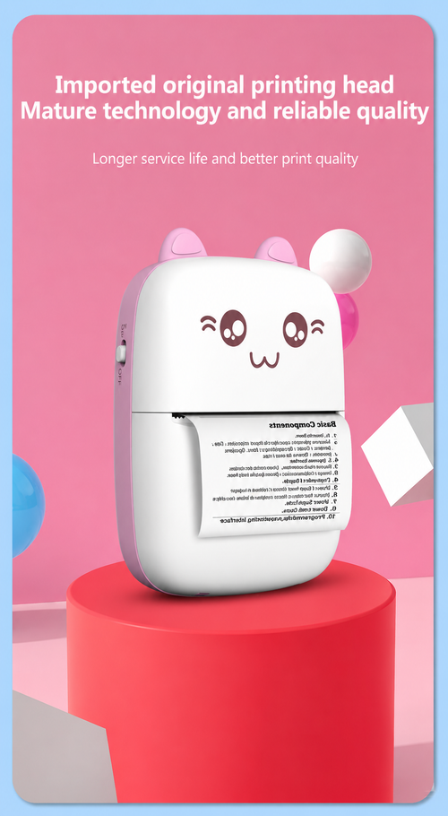 GlowPak™ Cute Cat Mini Thermal Printer — Wireless & Portable