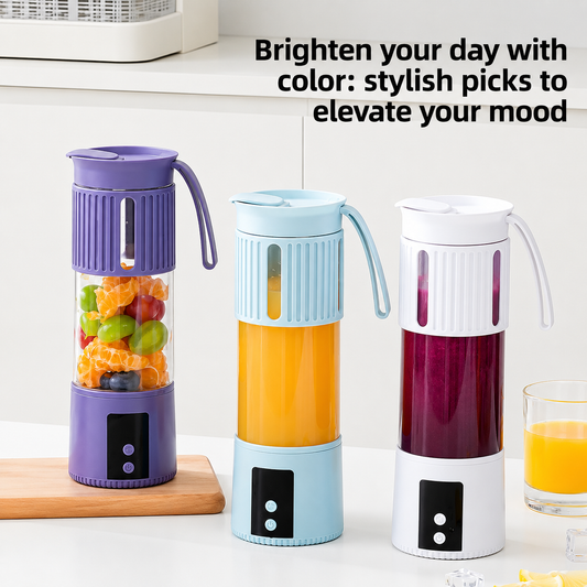Portable Rechargeable Juicer Blender – 450ML USB Smoothie Maker