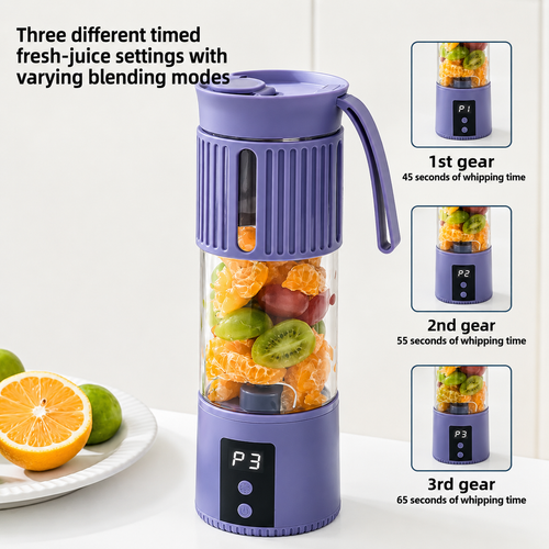 Portable Rechargeable Juicer Blender – 450ML USB Smoothie Maker