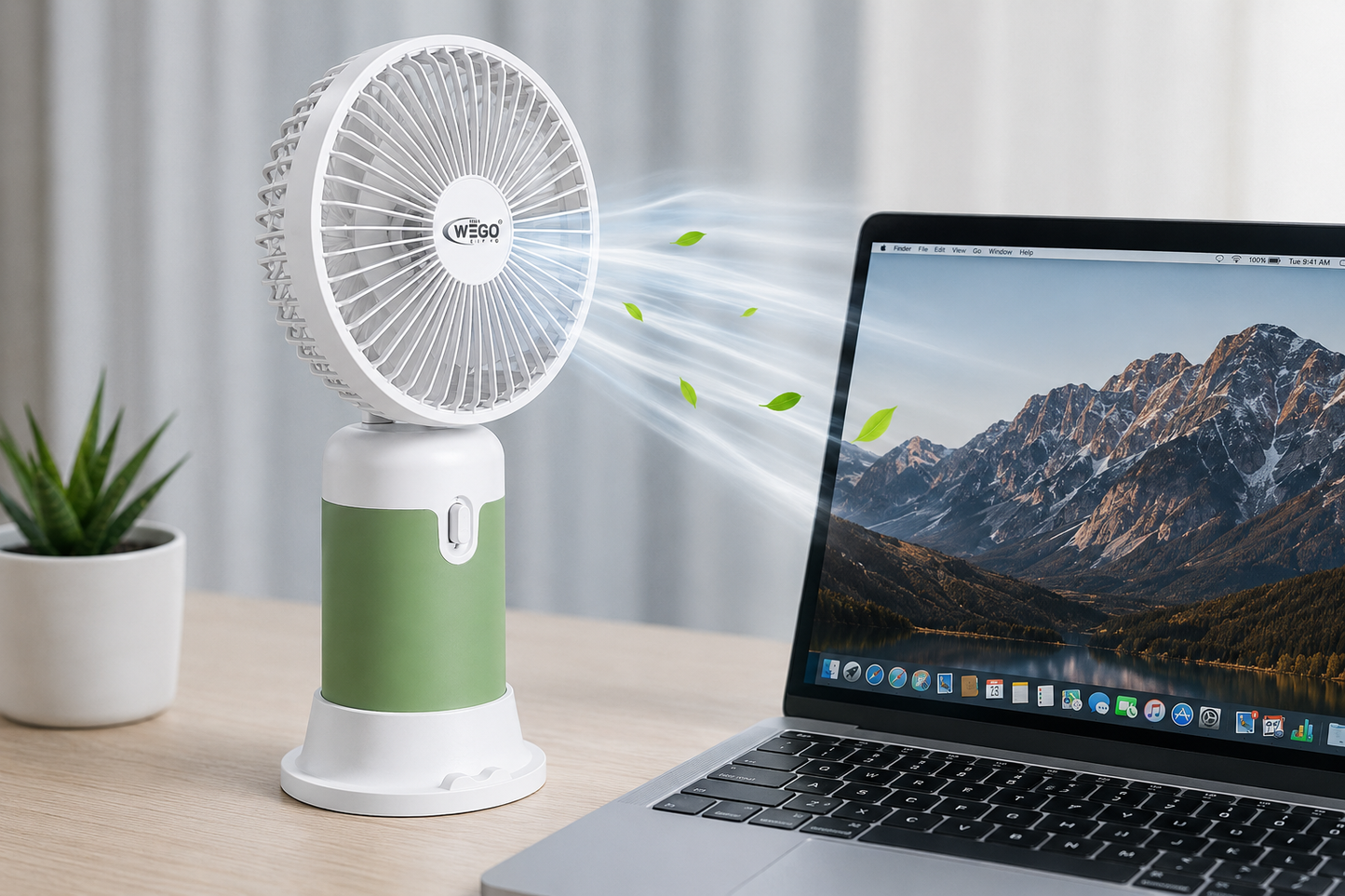 WEGO WG-2501 Portable Rechargeable Fan