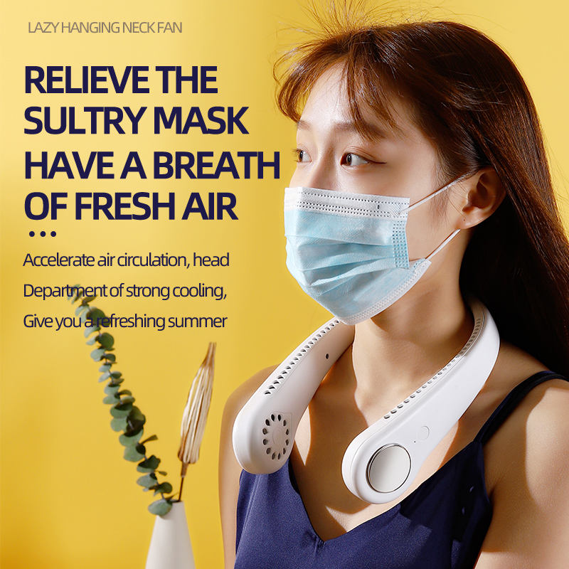 Portable Rechargeable Neck Fan – Hands Free Cooling Fan