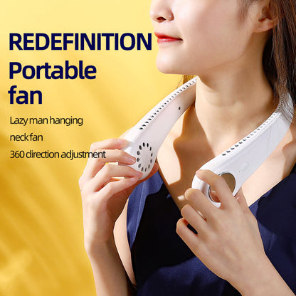 Portable Rechargeable Neck Fan – Hands Free Cooling Fan